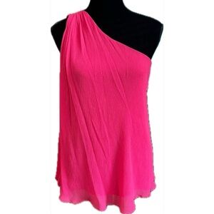 Alice + Olivia Pink One-Shoulder Top
